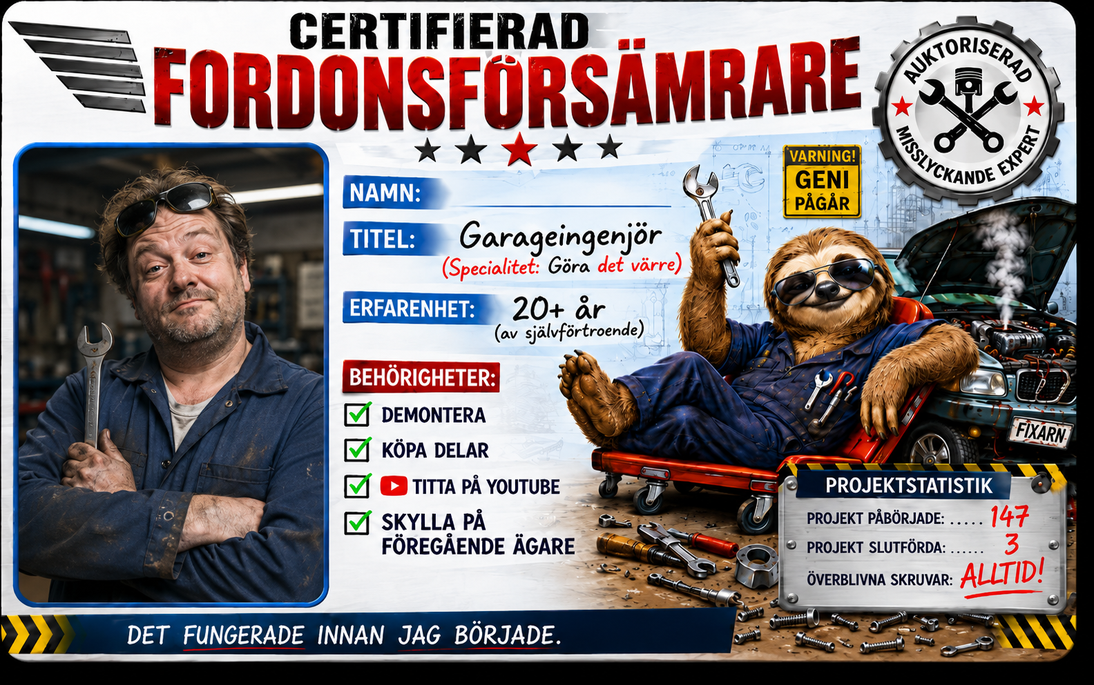 Certifierad fordonsförsämrare